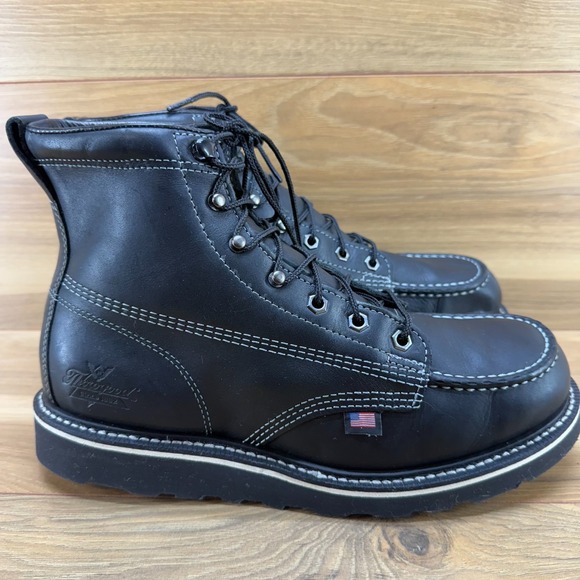 Thorogood Mens Boots Size 9.5 D American Heritage Moc Toe Lace Up Soft toe - Picture 1 of 11